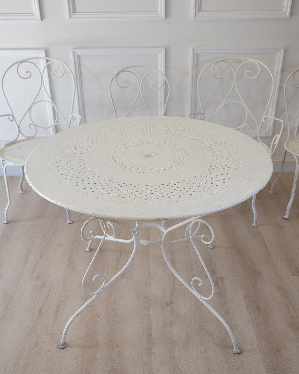 20th Century Wrought Iron Garden Furniture Set - JAA