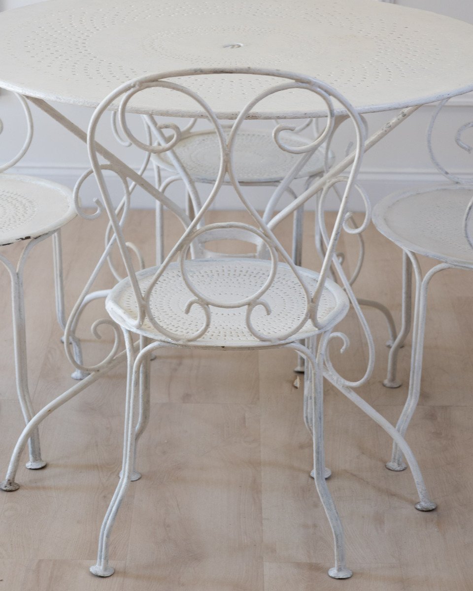 20th Century Wrought Iron Garden Furniture Set - JAA