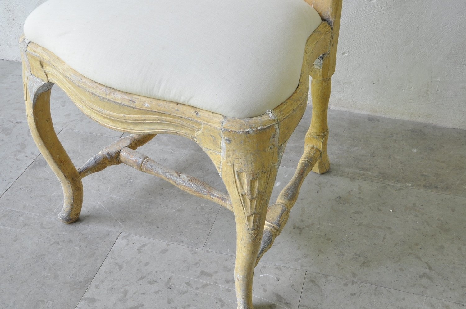 Swedish Rococo Chair in Original Paint, Stockholm, circa 1760 - JAA