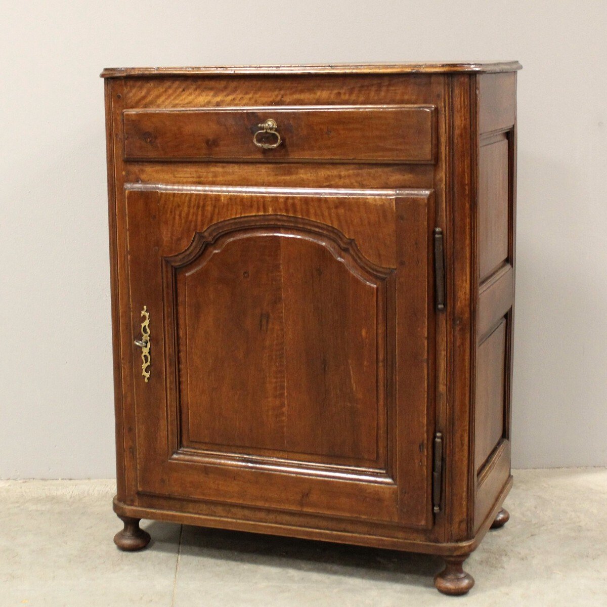 Italian Walnut Buffet with Arched Panel Door, 18th Century - JAA