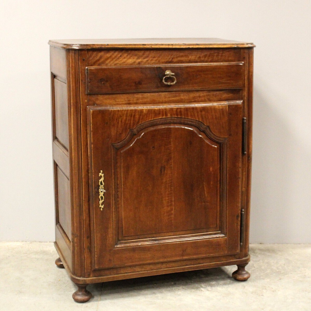 Italian Walnut Buffet with Arched Panel Door, 18th Century - JAA