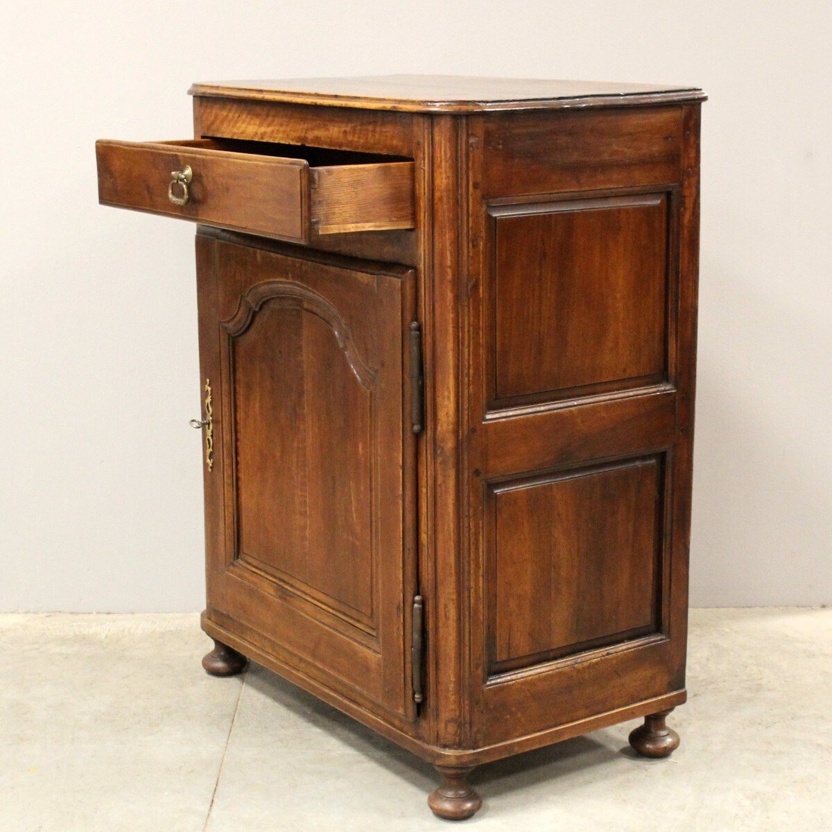 Italian Walnut Buffet with Arched Panel Door, 18th Century - JAA