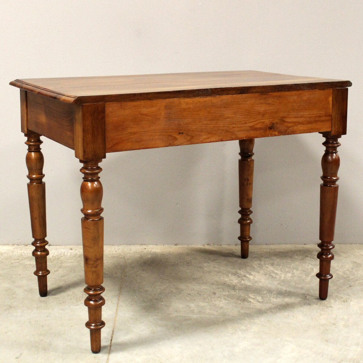 Italian Walnut Writing Table with Three Drawers, Late 19th Century - JAA