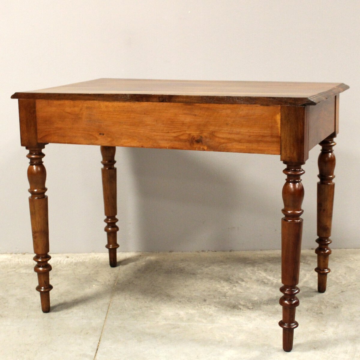Italian Walnut Writing Table with Three Drawers, Late 19th Century - JAA
