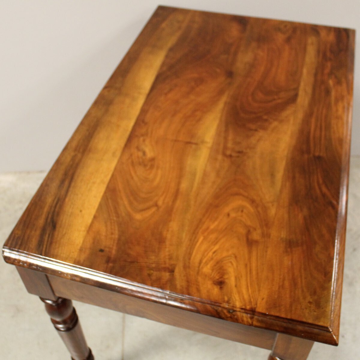 Italian Walnut Writing Table with Three Drawers, Late 19th Century - JAA