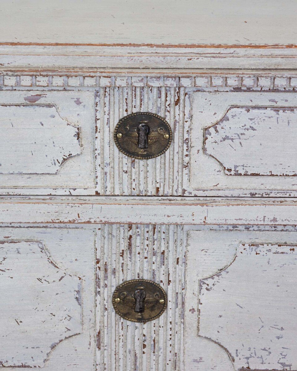 Pair of Swedish White Painted Chests of Drawers, circa 1920 - JAA