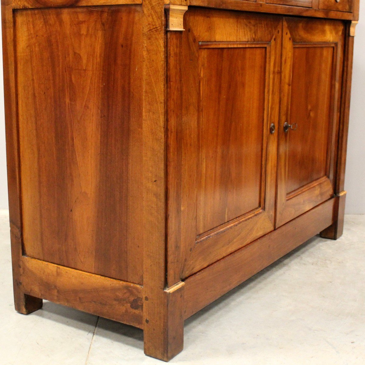Italian Walnut Buffet with Gilt Capitals, 19th Century - JAA