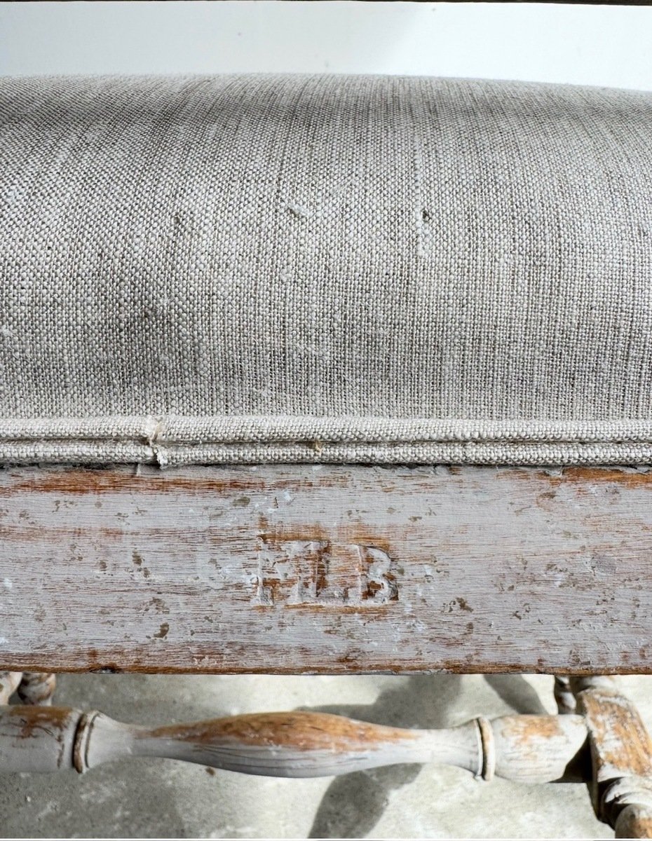 Set of Eight Swedish Gustavian Spindle-Back Chairs in Original Scraped Paint - JAA