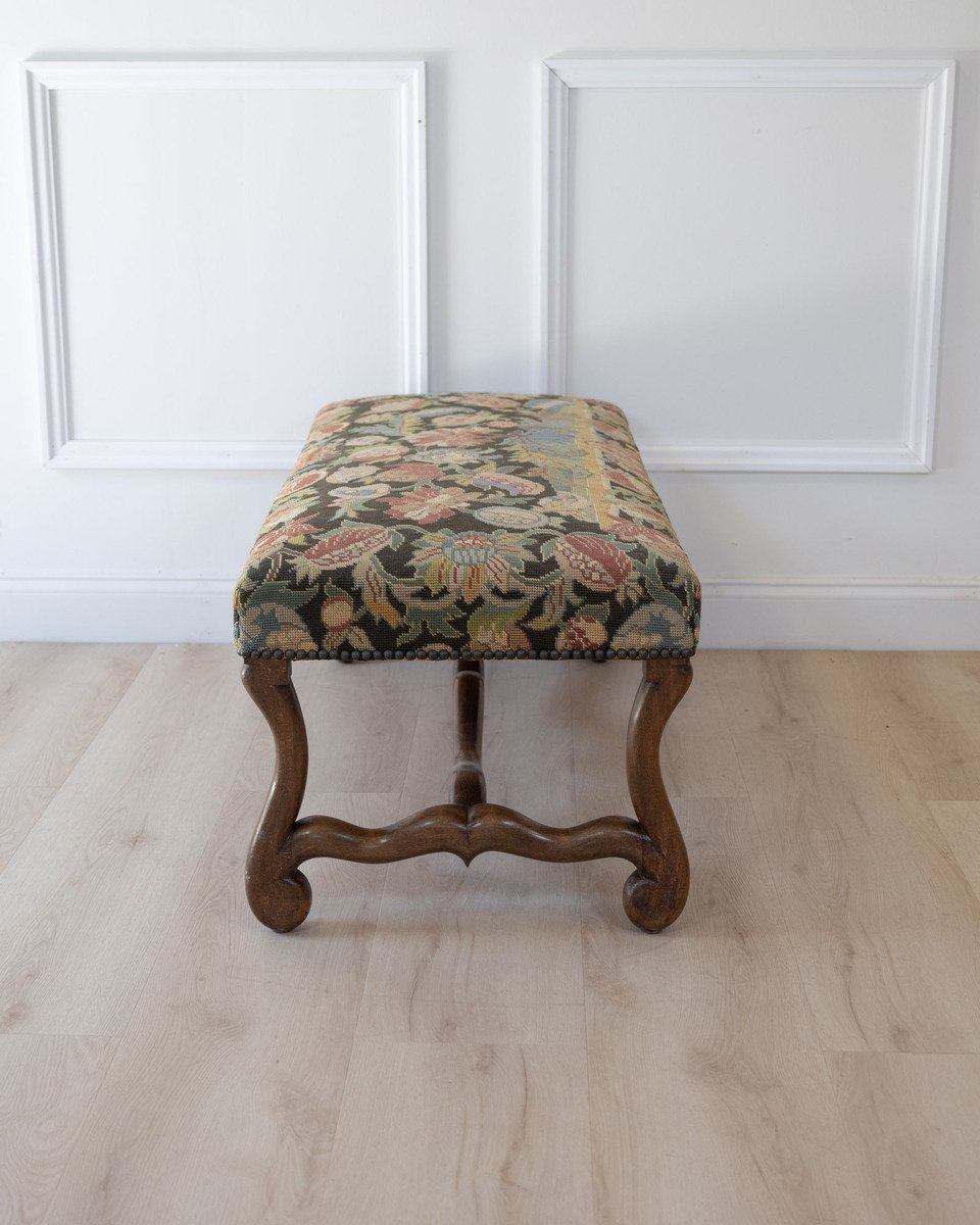French Beech Os de Mouton Bench, Late 19th Century - JAA