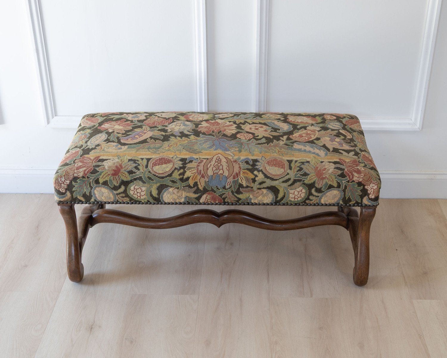French Beech Os de Mouton Bench, Late 19th Century - JAA