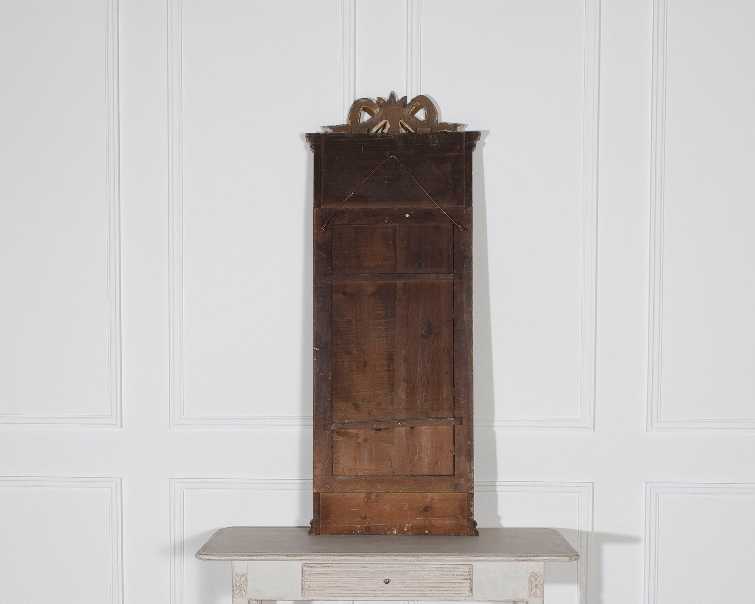 Beautiful Gustavian Stockholms work mirror, scraped down to original paint, circa 1800 - JAA