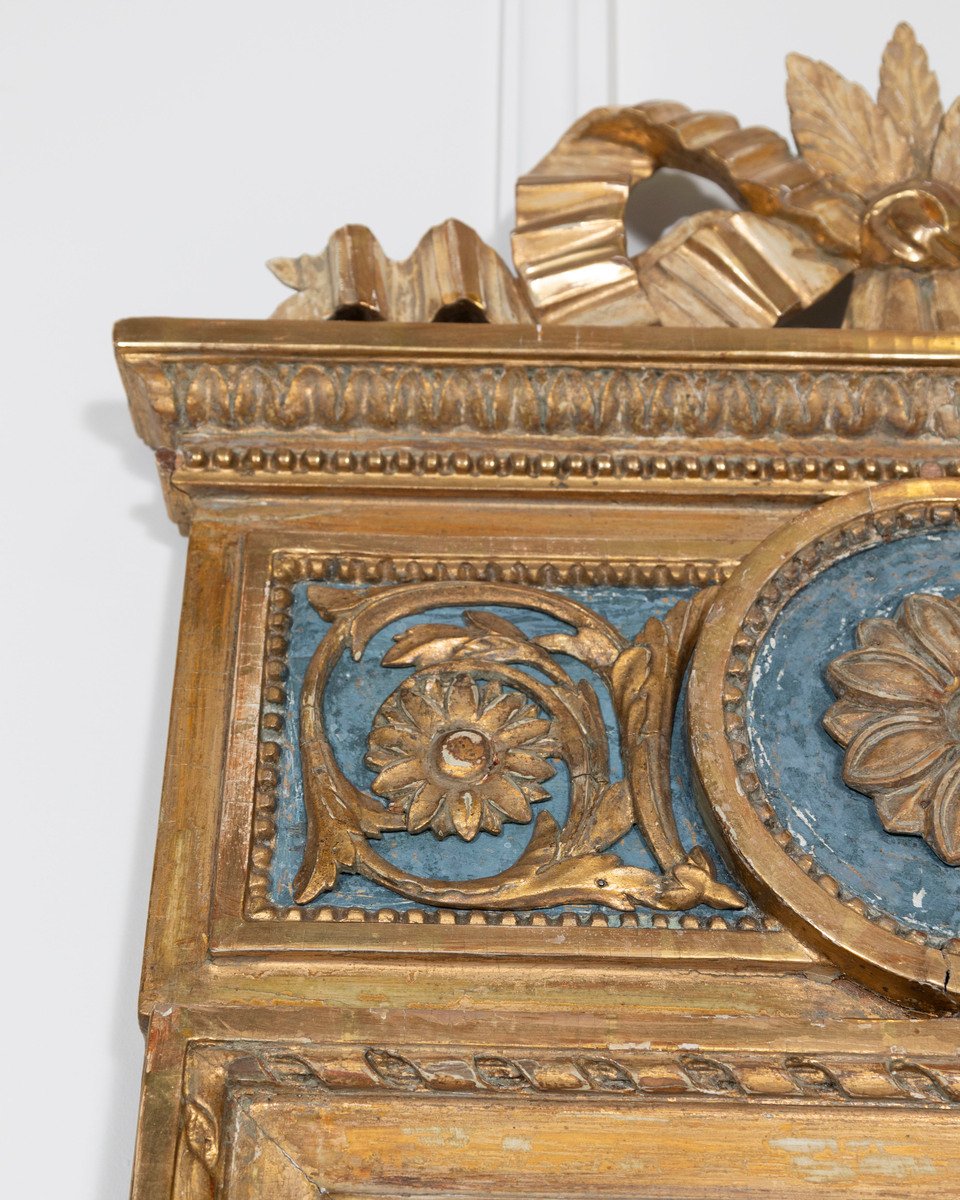 Beautiful Gustavian Stockholms work mirror, scraped down to original paint, circa 1800 - JAA