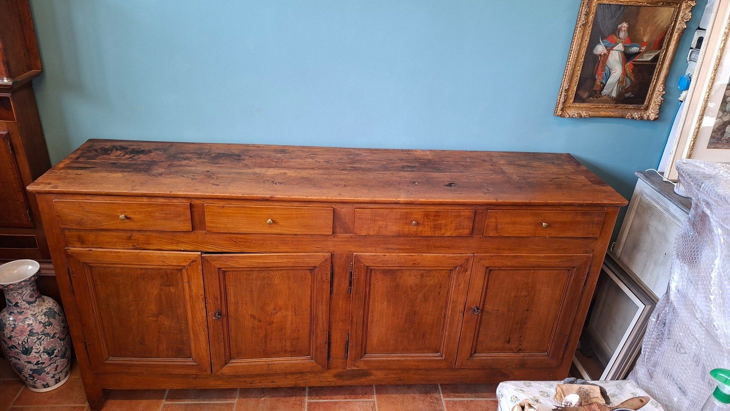 Large Italian Cherry and Larch Sideboard, First Half 19th Century - JAA