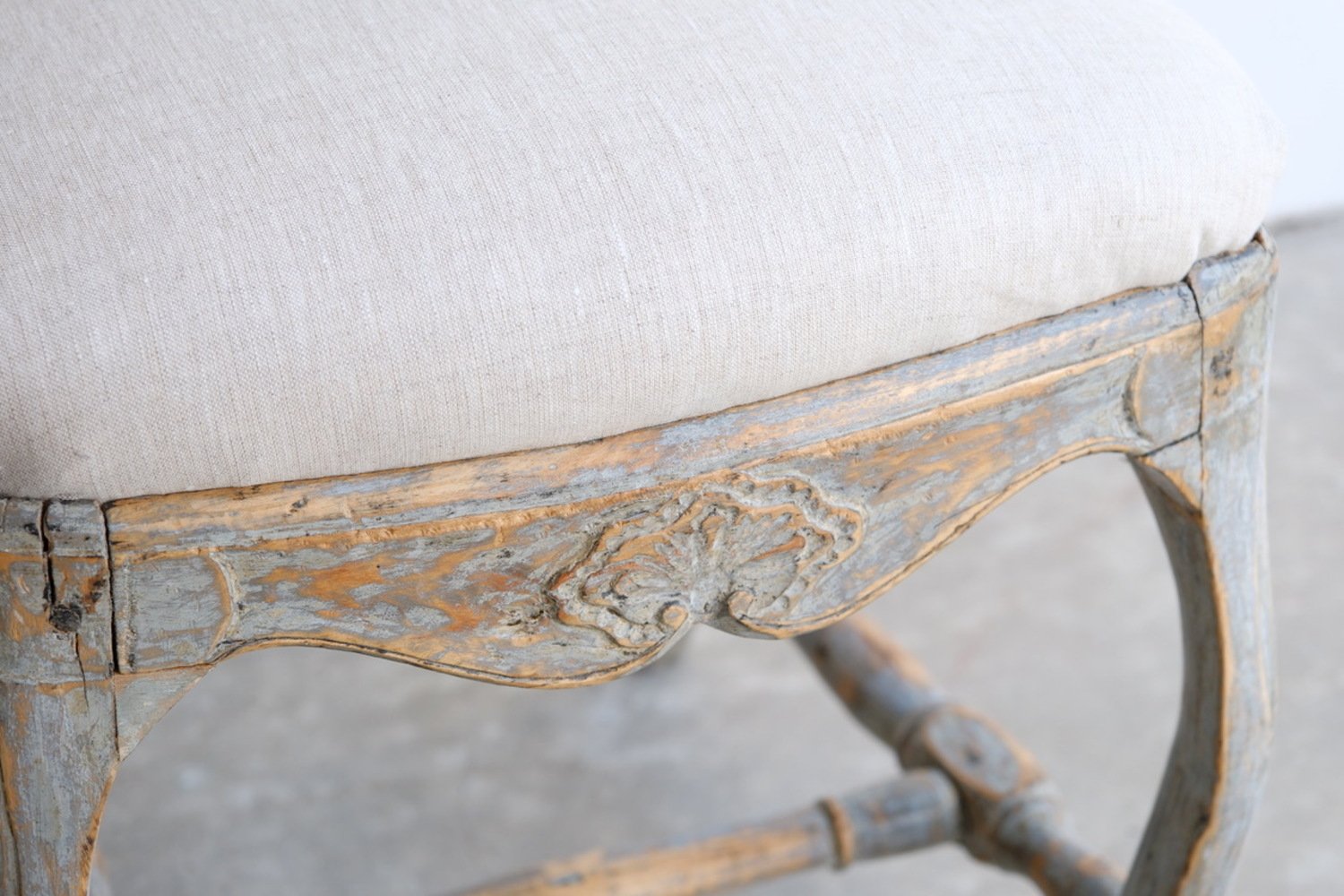 Pair of Provincial Rococo Chairs in Original Paint, circa 1790 - JAA