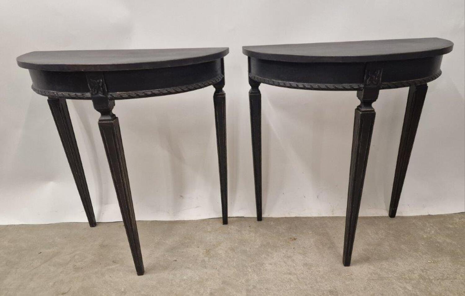 Pair of Swedish Demi-Lune Console Tables, circa 1880 - JAA