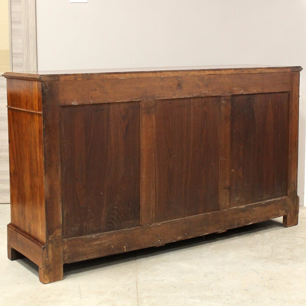 Italian Louis Philippe Walnut Three-Door Sideboard, Mid-19th Century - JAA