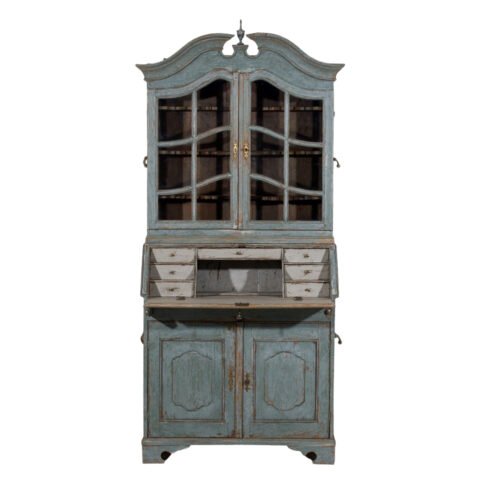 18th Century Swedish Cabinet with Original Glass