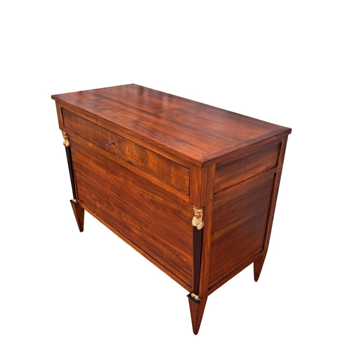 Retour d'Egypte Cherrywood Commode with Sphinx Mounts, Italy, circa 1800 - JAA
