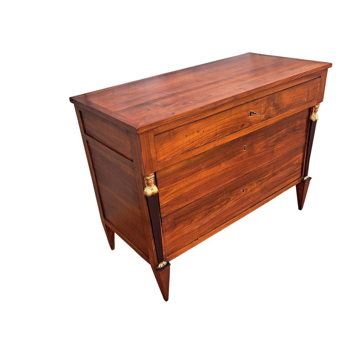Retour d'Egypte Cherrywood Commode with Sphinx Mounts, Italy, circa 1800 - JAA