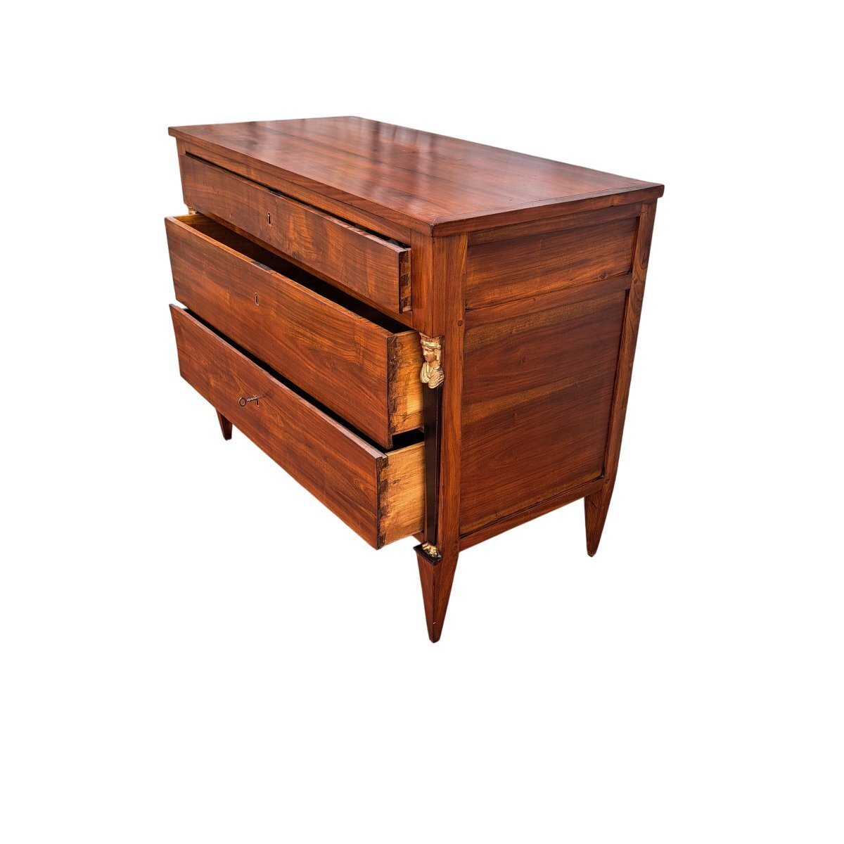 Retour d'Egypte Cherrywood Commode with Sphinx Mounts, Italy, circa 1800 - JAA