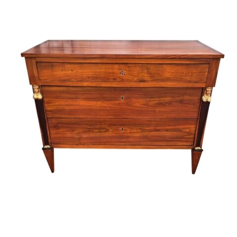 Retour d'Egypte Cherrywood Commode with Sphinx Mounts, Italy, circa 1800