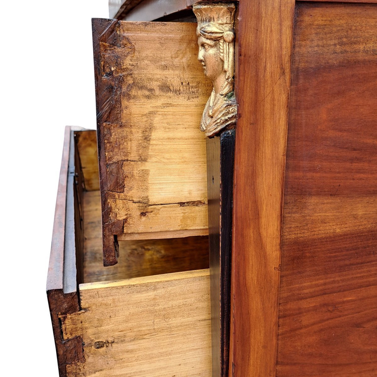 Retour d'Egypte Cherrywood Commode with Sphinx Mounts, Italy, circa 1800 - JAA