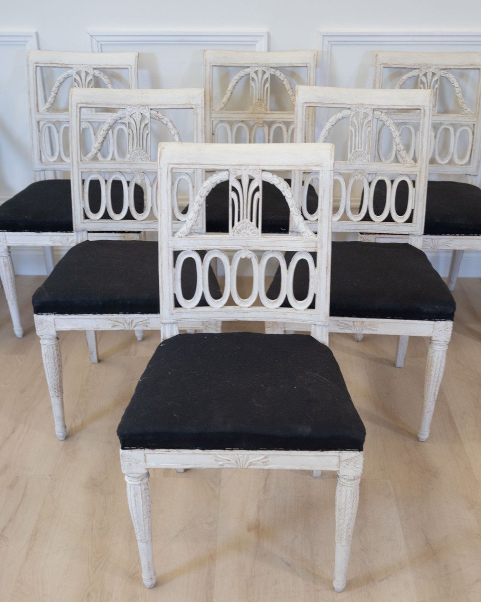 Set of two armchairs and six chairs - JAA