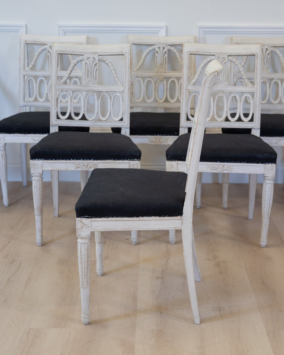 Set of two armchairs and six chairs - JAA