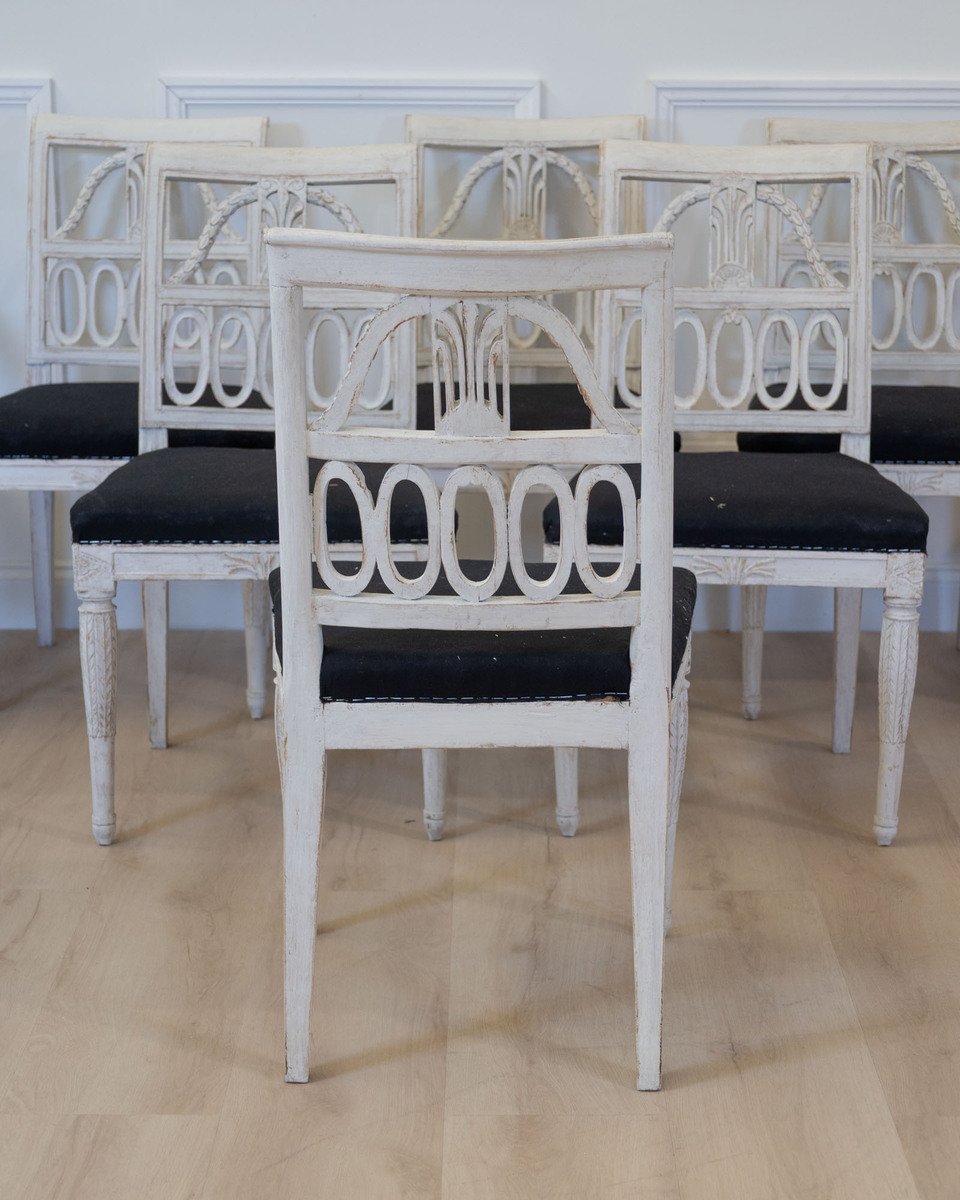 Set of two armchairs and six chairs - JAA