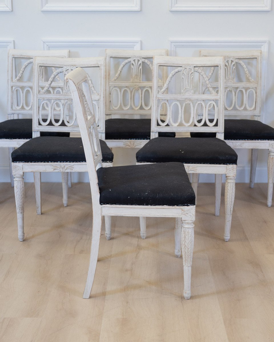 Set of two armchairs and six chairs - JAA
