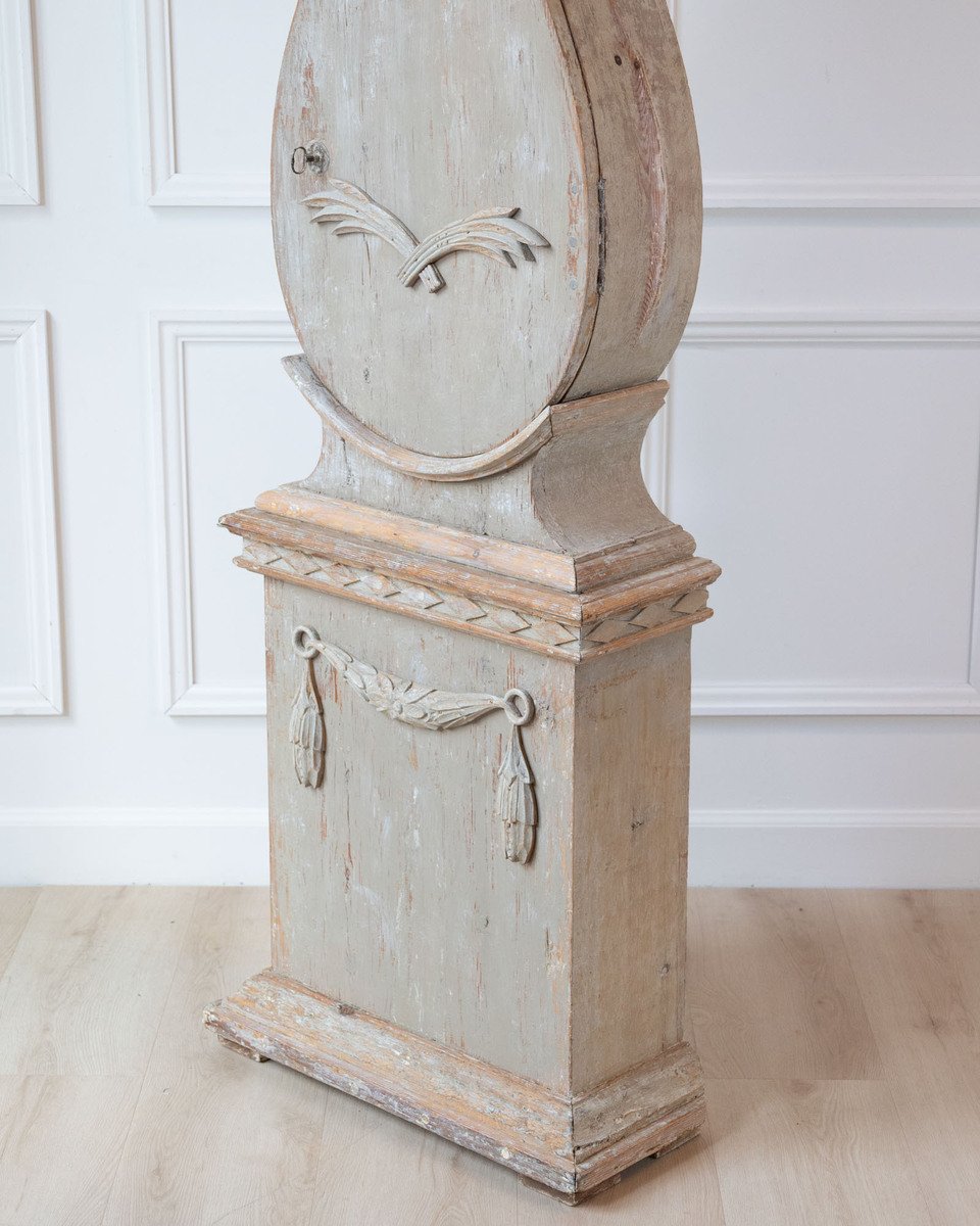 Gustavian Tall Case Clock in Original Paint, circa 1820 - JAA