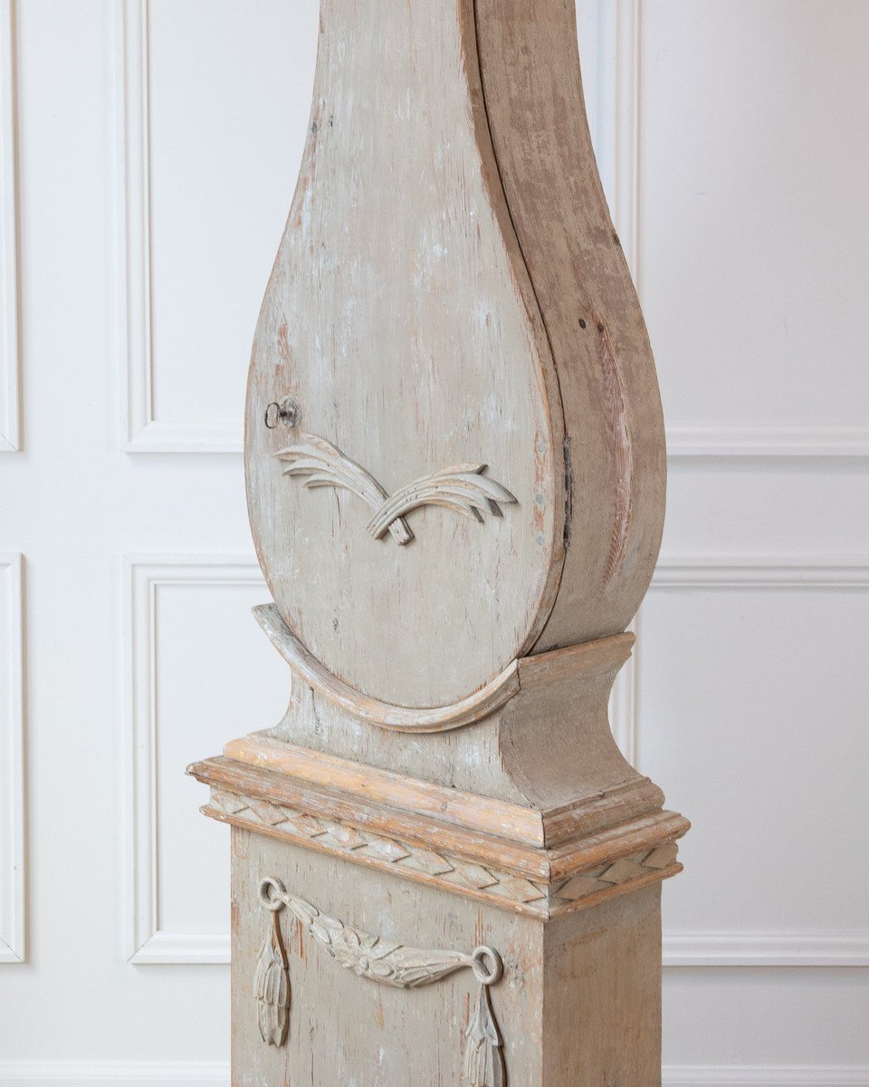 Gustavian Tall Case Clock in Original Paint, circa 1820 - JAA