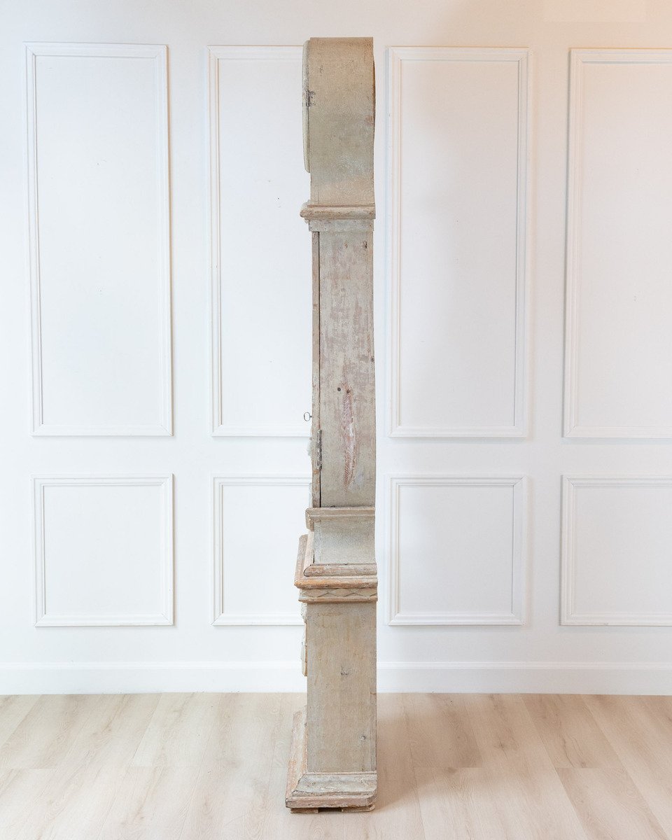 Gustavian Tall Case Clock in Original Paint, circa 1820 - JAA