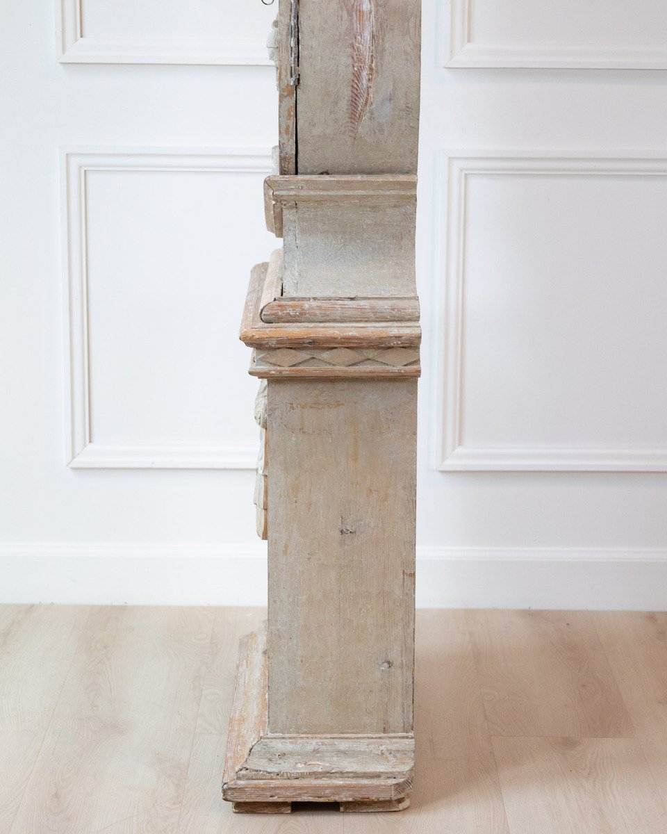 Gustavian Tall Case Clock in Original Paint, circa 1820 - JAA