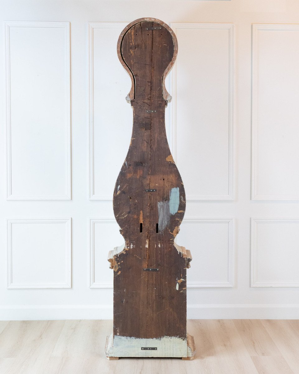 Gustavian Tall Case Clock in Original Paint, circa 1820 - JAA