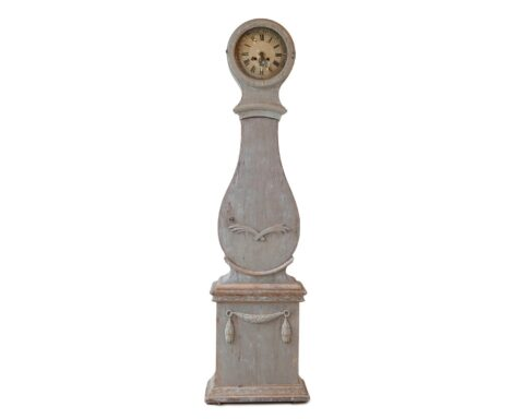 Gustavian Tall Case Clock in Original Paint, circa 1820