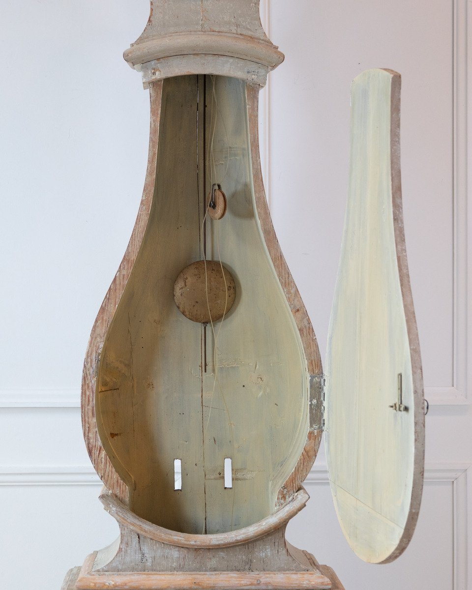 Gustavian Tall Case Clock in Original Paint, circa 1820 - JAA