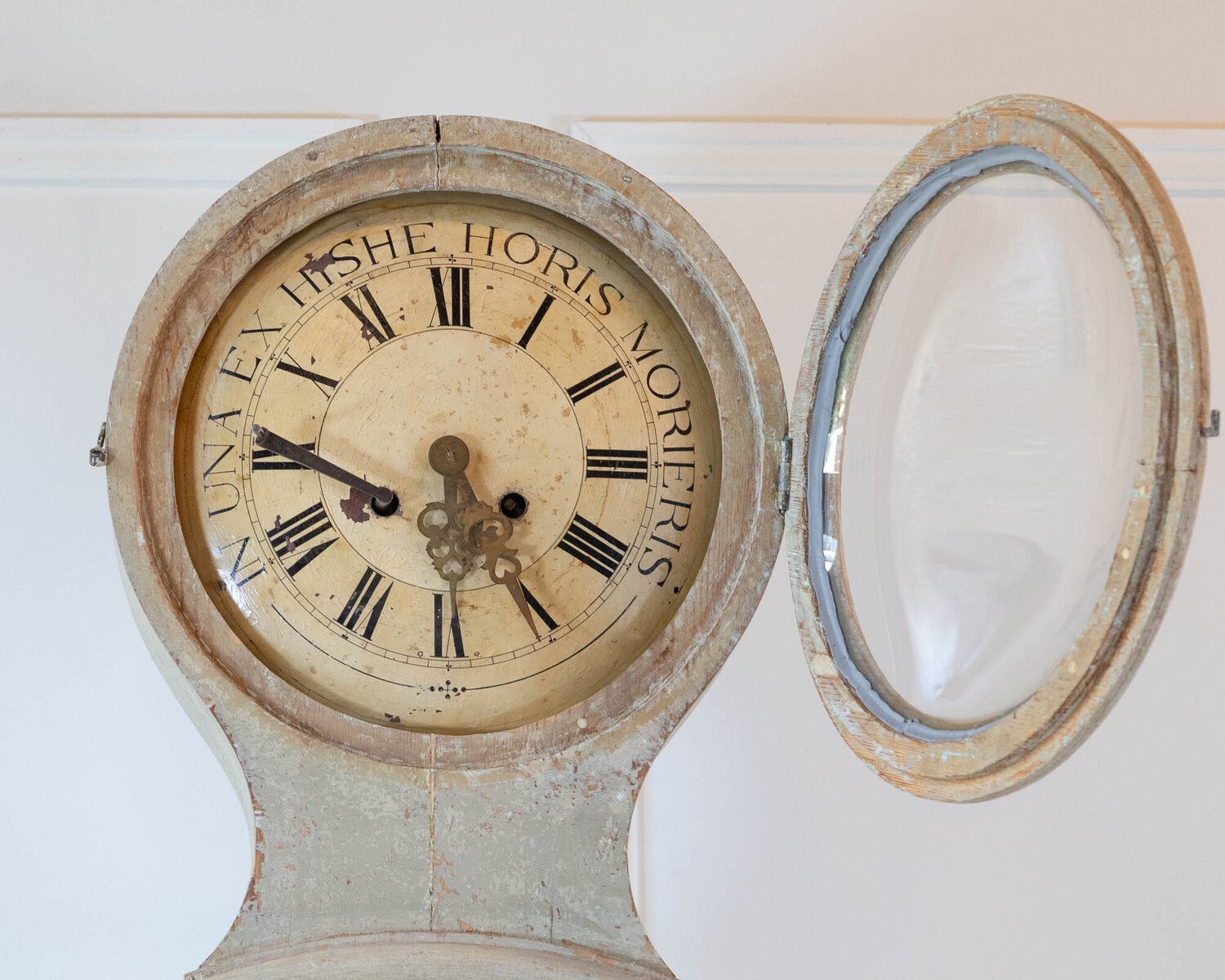 Gustavian Tall Case Clock in Original Paint, circa 1820 - JAA