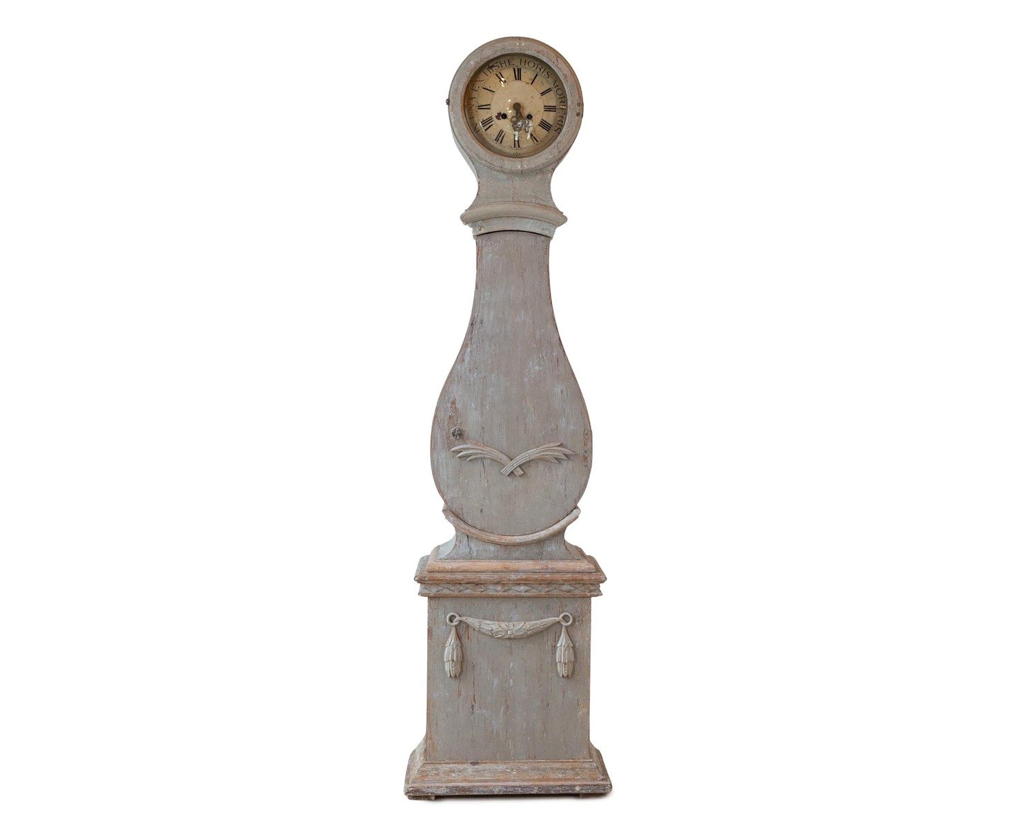 Gustavian Tall Case Clock in Original Paint, circa 1820 - JAA