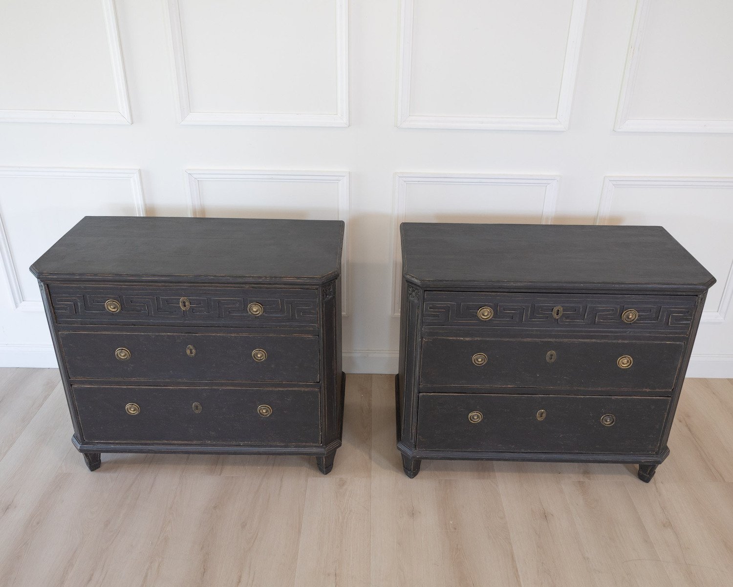 Late 20th Century Pair of Swedish Chests of Drawers - JAA