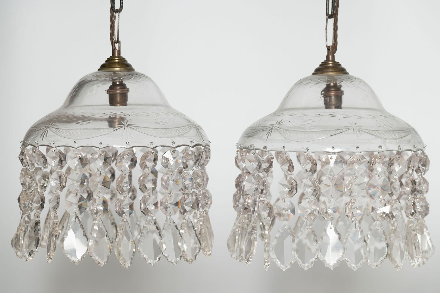 Pair of French Crystal Lights - JAA