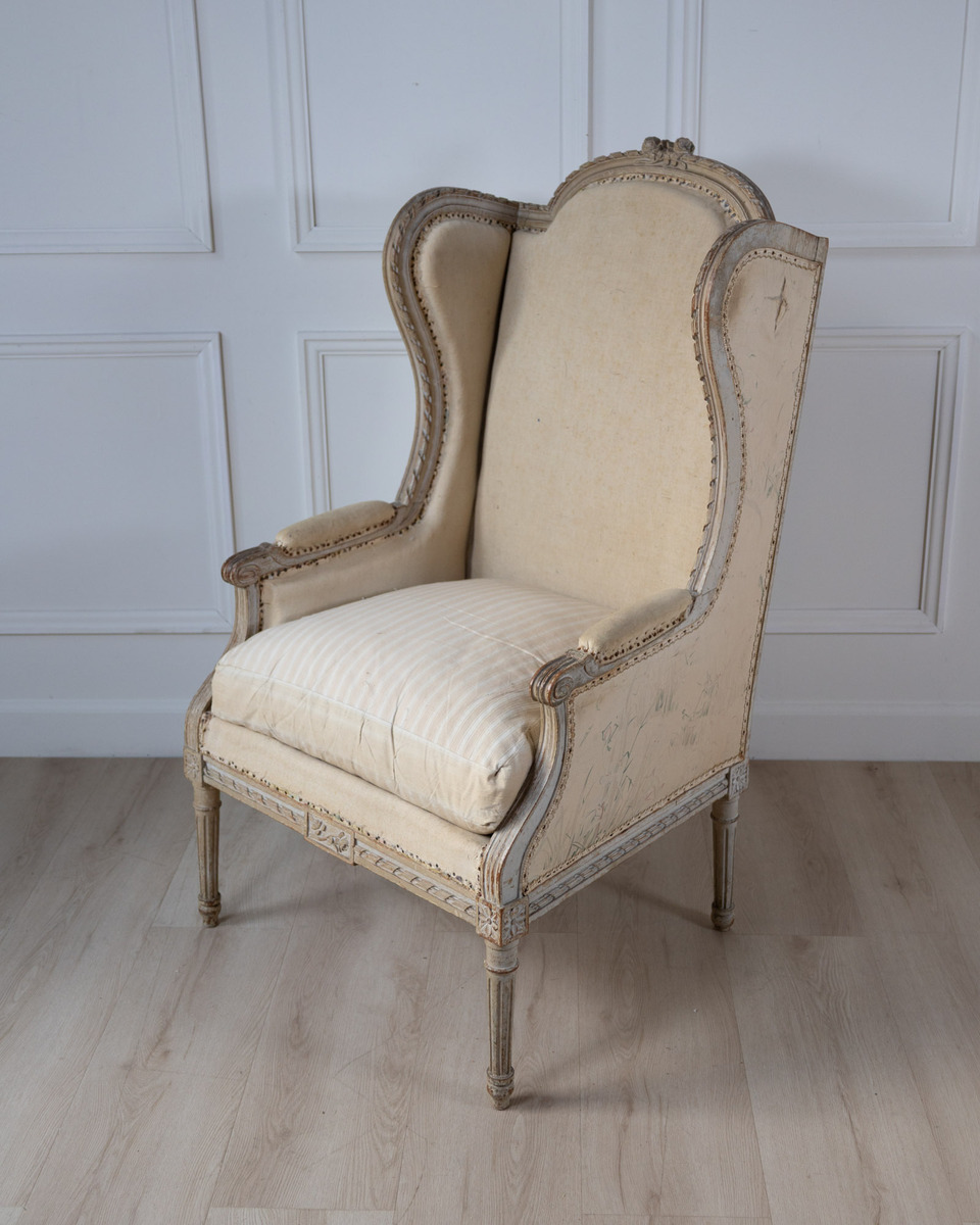20th Century French wing chair, Ready to Upholster - JAA