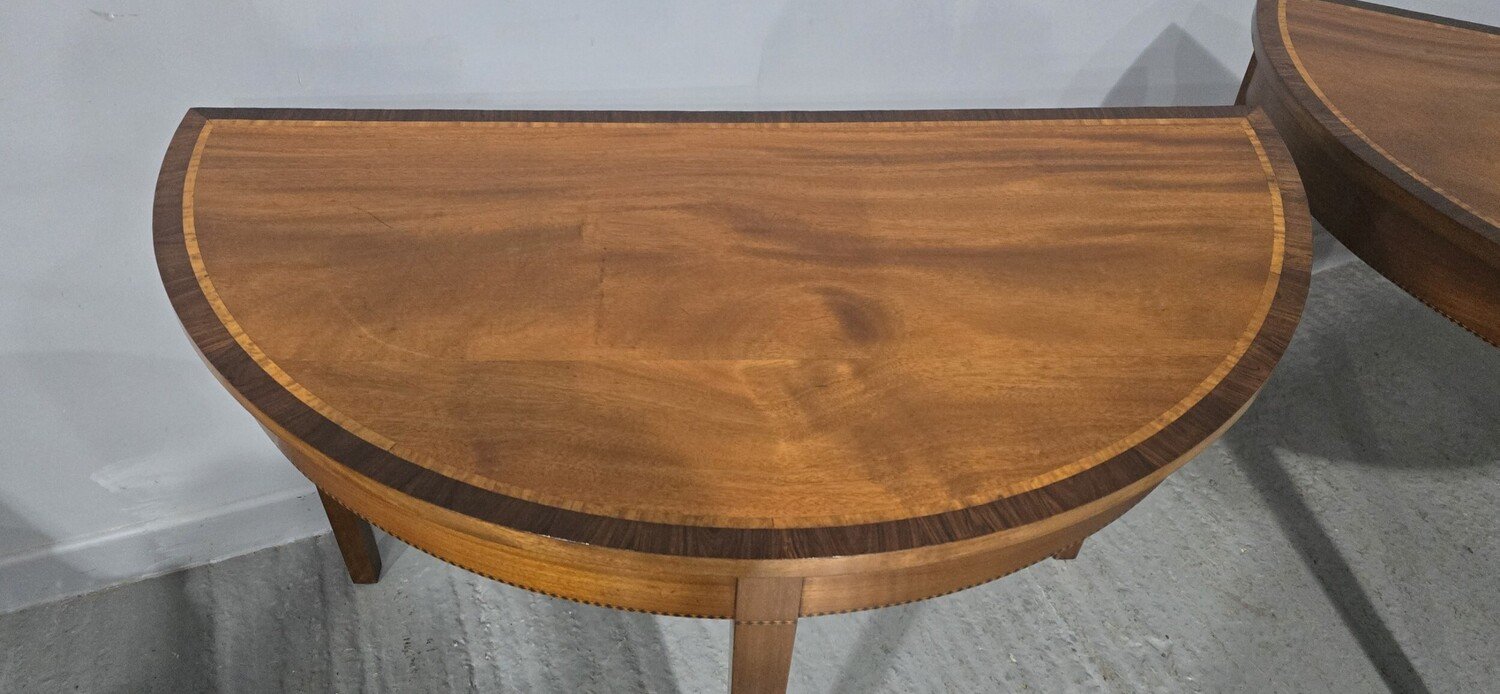 Fine Pair Regency Mahogany Console Tables - JAA