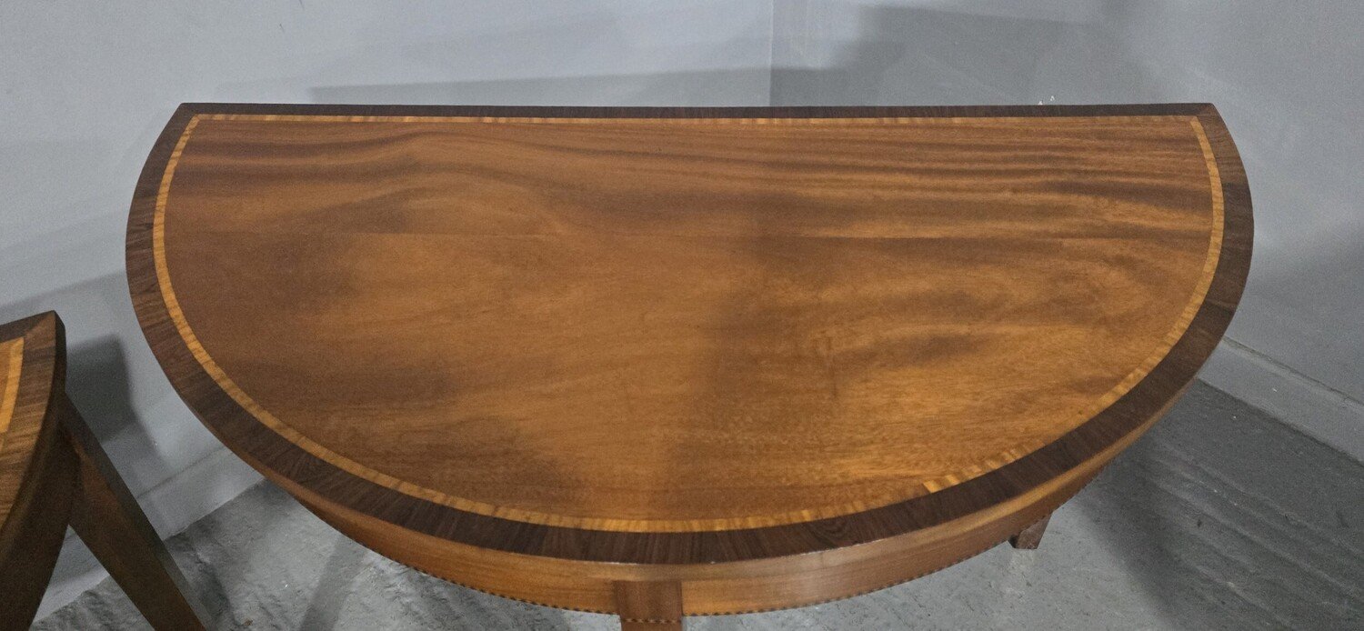 Fine Pair Regency Mahogany Console Tables - JAA