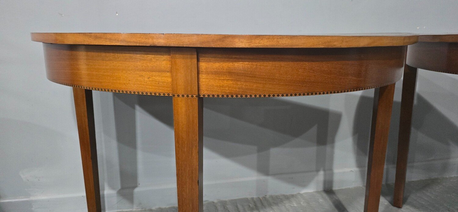 Fine Pair Regency Mahogany Console Tables - JAA