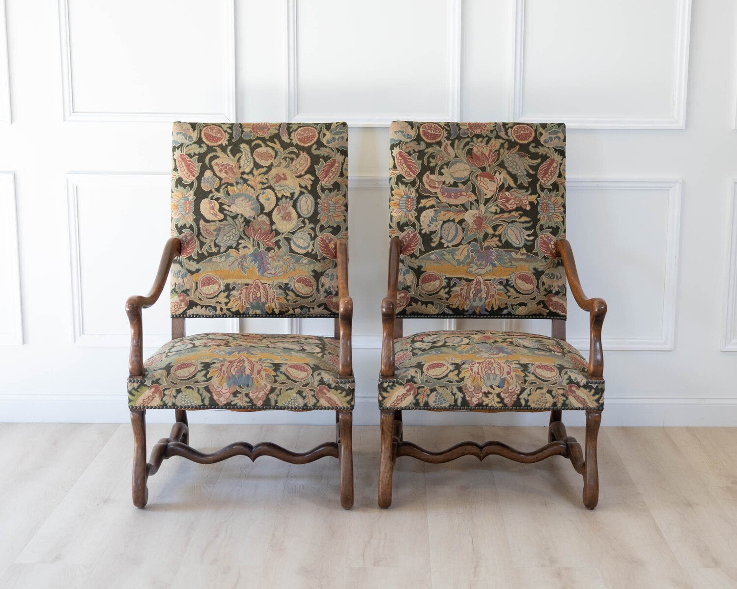 Pair of French Beech Os de Mouton Armchairs, circa 1900 - JAA
