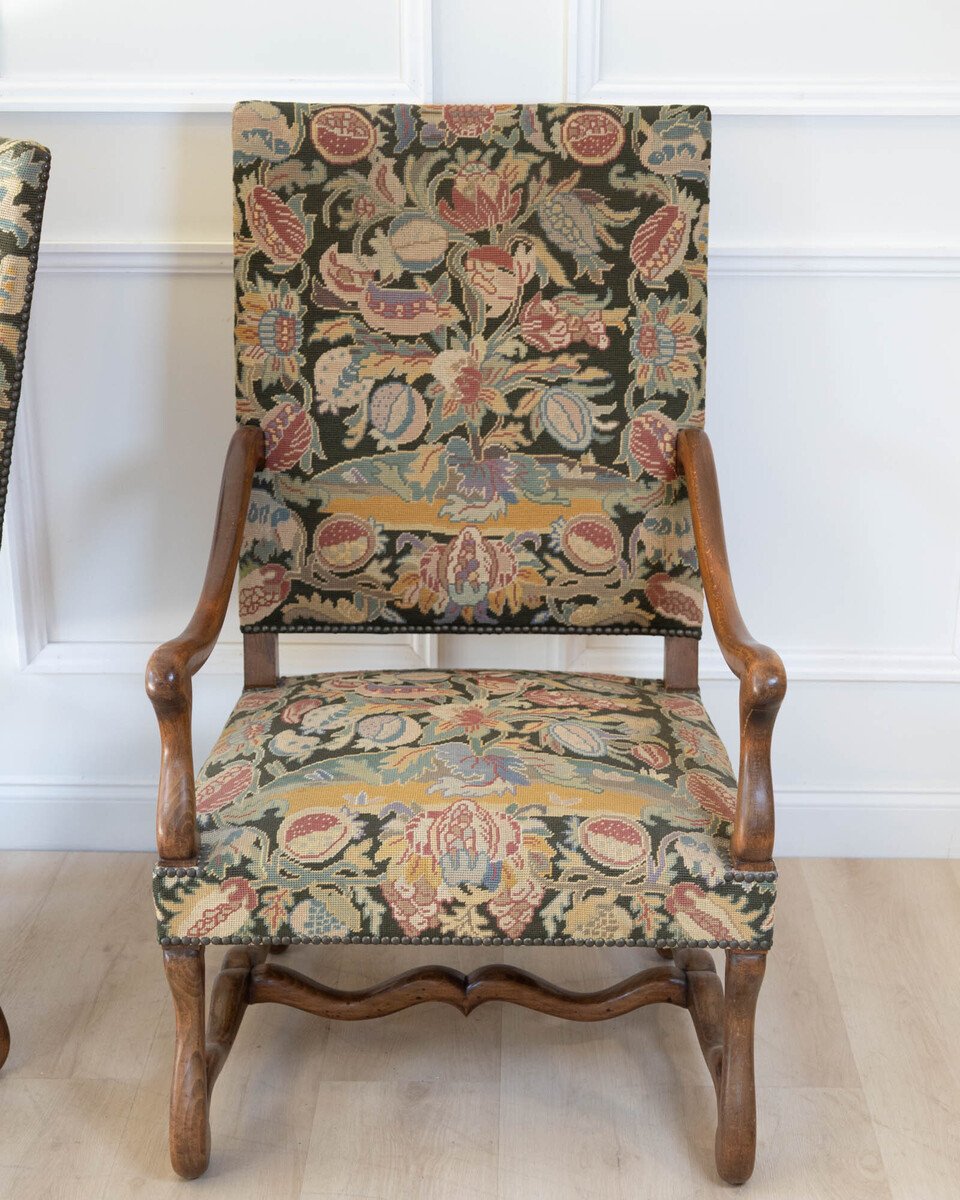 Pair of French Beech Os de Mouton Armchairs, circa 1900 - JAA