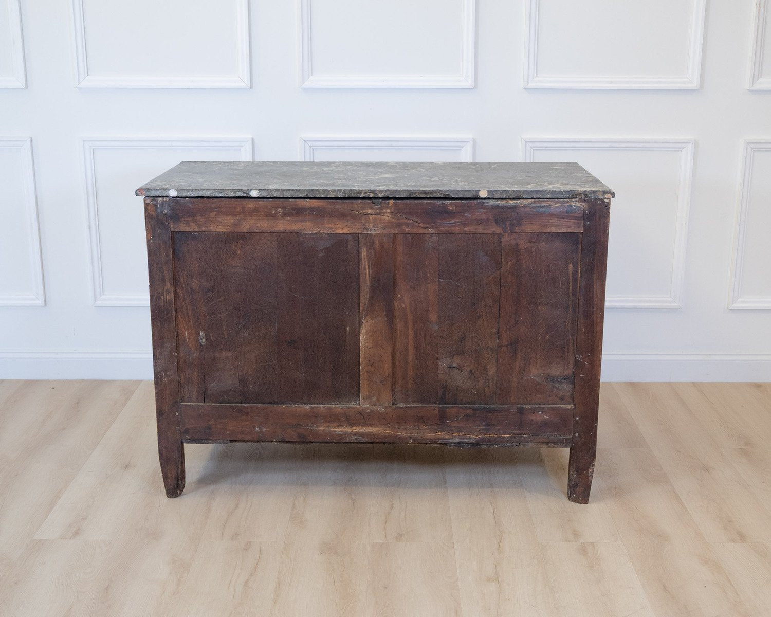 19th Century Louis XVI Style Chest of Drawers with Marble Top - JAA
