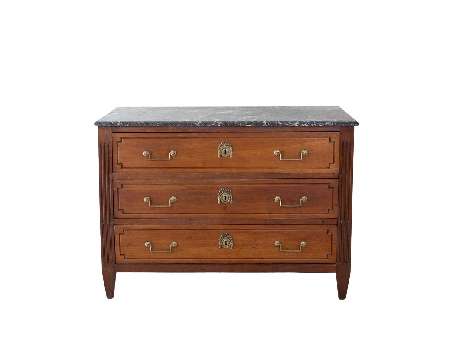19th Century Louis XVI Style Chest of Drawers with Marble Top