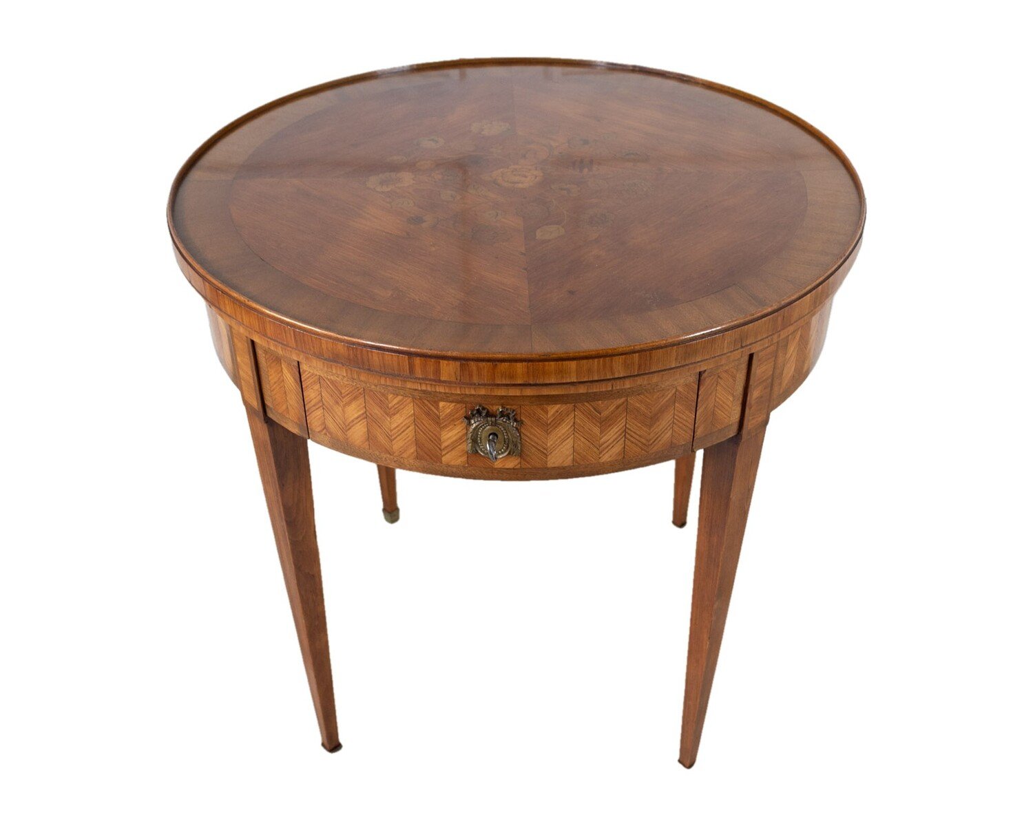 French Marquetry Gueridon Games Table with Reversible Chessboard Top